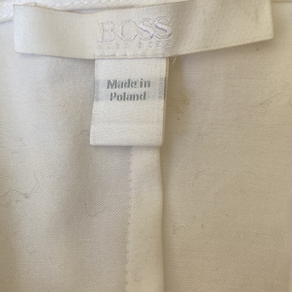 Hugo Boss Beautiful High Quality CottonStretch Logo Buttons Blouse - Picture 6 of 10